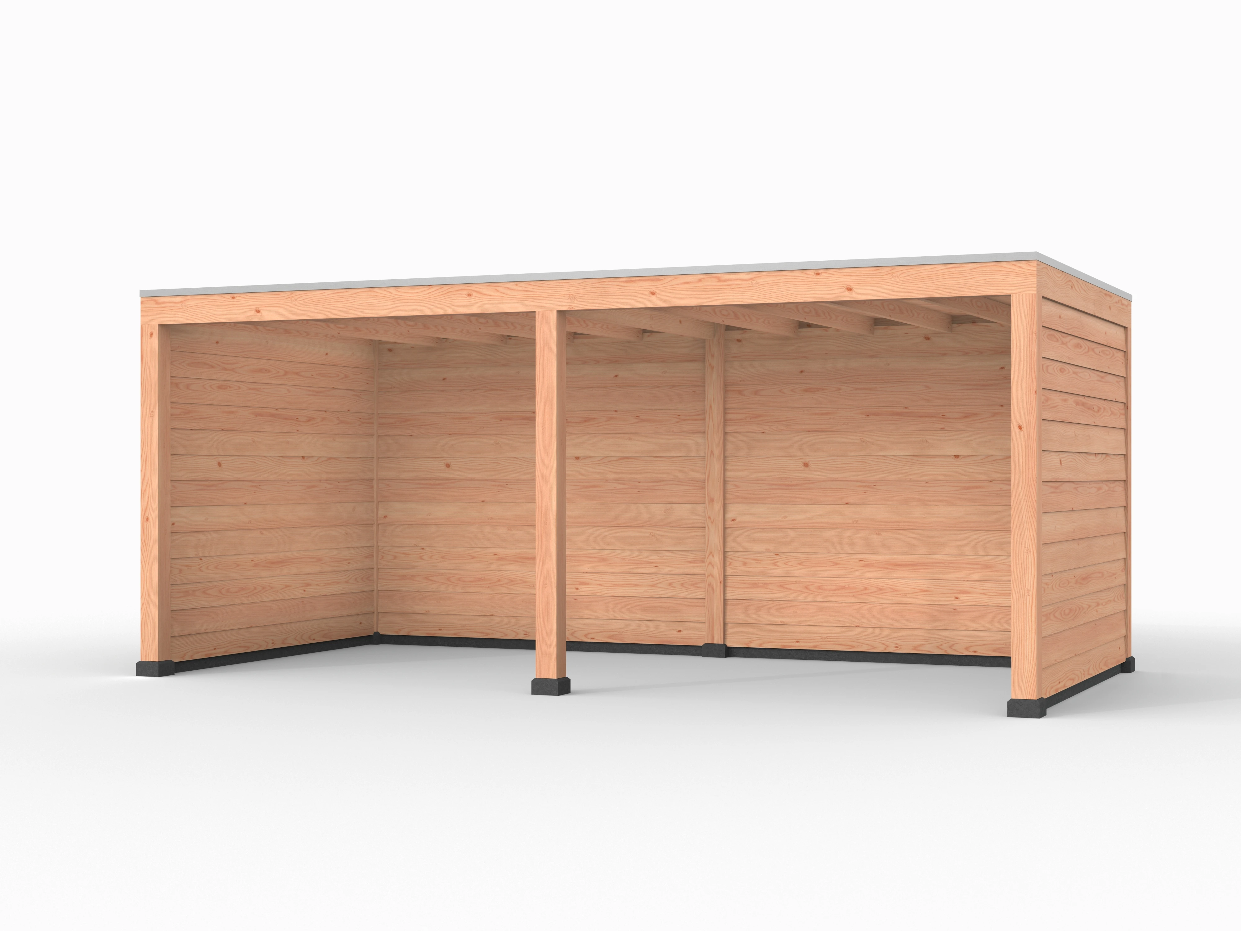Douglas overkapping, 600 x 300, met achterwand en twee zijwanden, Westwood Elegant - Afbeelding 1